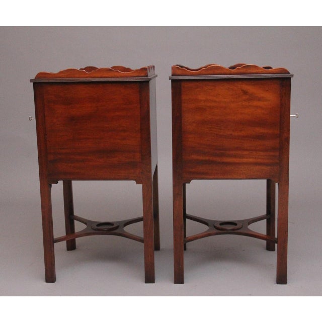 Wood Mahogany Bedside Cabinets, 1920s, Set of 2 For Sale - Image 7 of 10
