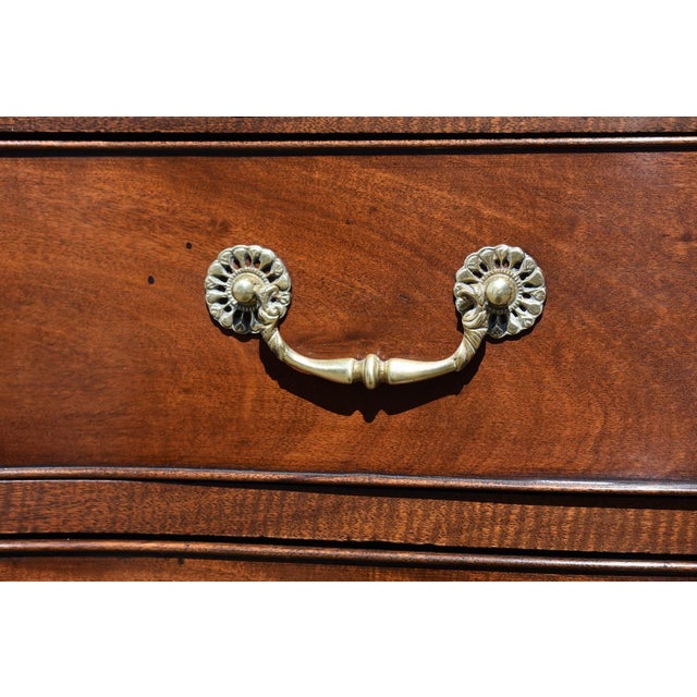 Antique Victorian Chippendale Style Serpentine Chest of Drawers in Mahogany, 1890s For Sale - Image 12 of 14