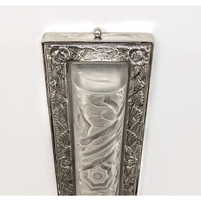 Metal French Art Deco Sconces Signed by Schneider - a Pair For Sale - Image 7 of 9