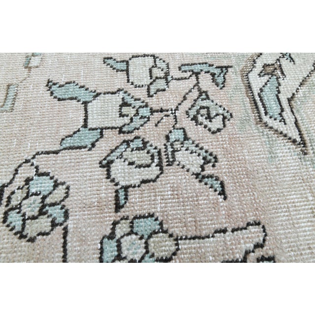 1960s Vintage Persian Handmade Wool Cotton Beige Area Rug For Sale - Image 9 of 11