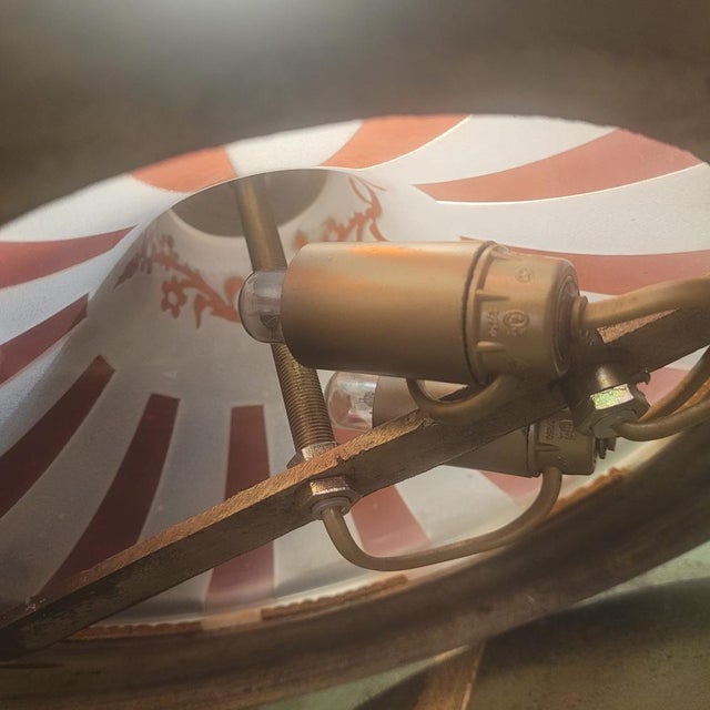 Art Nouveau Bent Glass and Acid Etching Table Lamp from Suberville, France, 1940s For Sale - Image 17 of 18