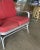 Aluminum Patio/Outdoor Sled Base Rocking Slinder Loveseat Sofa For Sale - Image 4 of 5