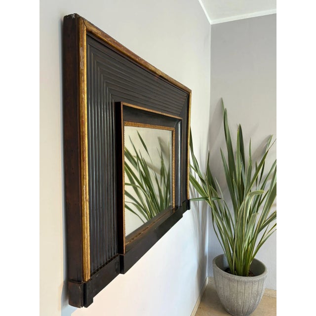 Black Early 19th Century Empire Mirror, Italy For Sale - Image 8 of 18