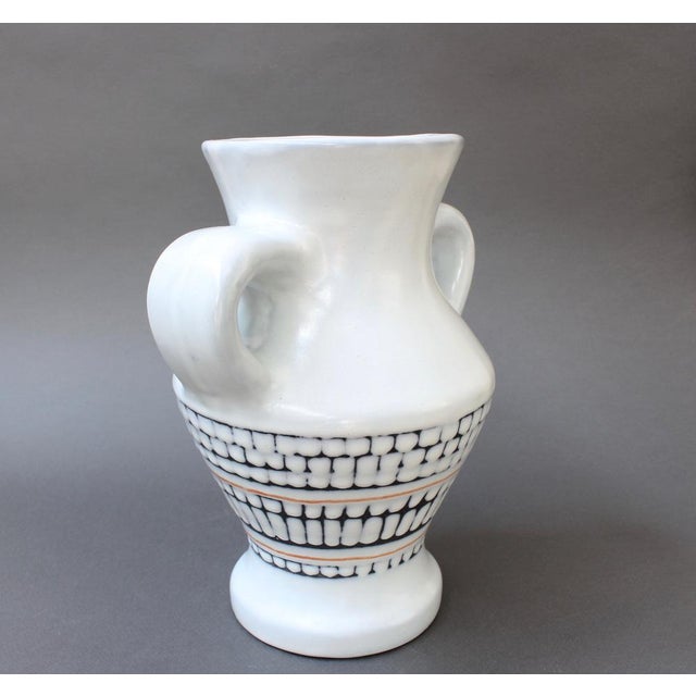1950s Vintage French Ceramic Vase with Handles by Roger Capron, 1950s For Sale - Image 5 of 18
