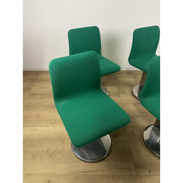 Steel and Fabric Chairs by Ettore Sottsass for Poltronova, 1970s, Set of 4 For Sale - Image 3 of 9
