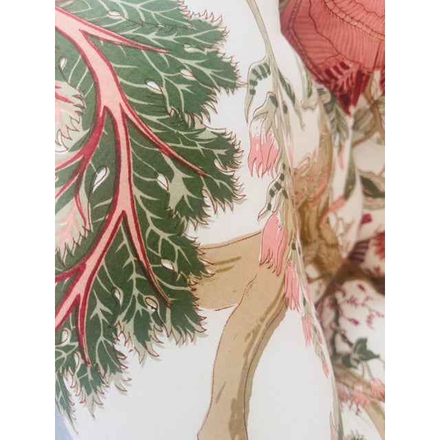 1980s 1980s Tree of Life Tufted Chintz Barrel Chair For Sale - Image 5 of 8