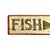Late 20th Century Fishing Sign Large Wood With Trout 3d Design Cracked Paint Finish Vintage Cabin Decor For Sale - Image 4 of 8