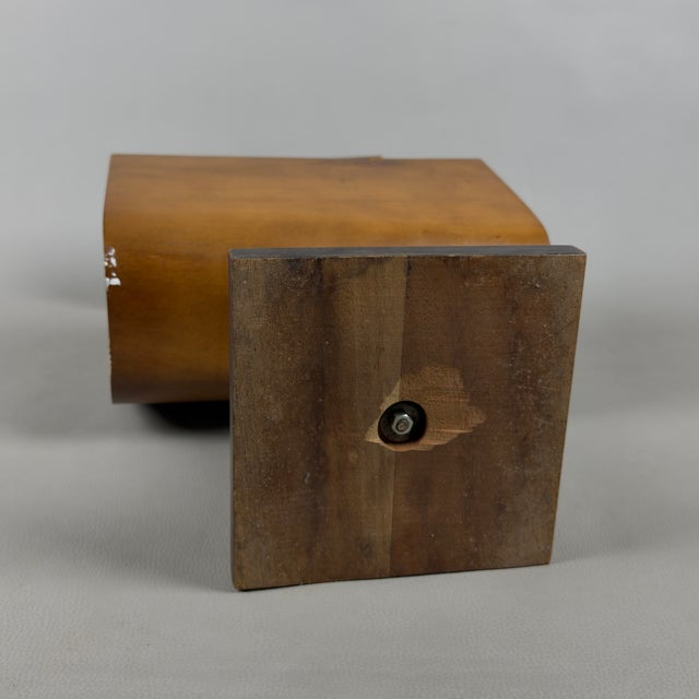 Wood Vintage Floor Standing Ashtray Magazine Rack in Curved Wood and Chromed Metal, 1960s For Sale - Image 7 of 11
