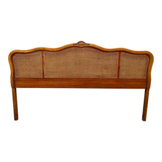 Vintage Cane Back King Headboard For Sale