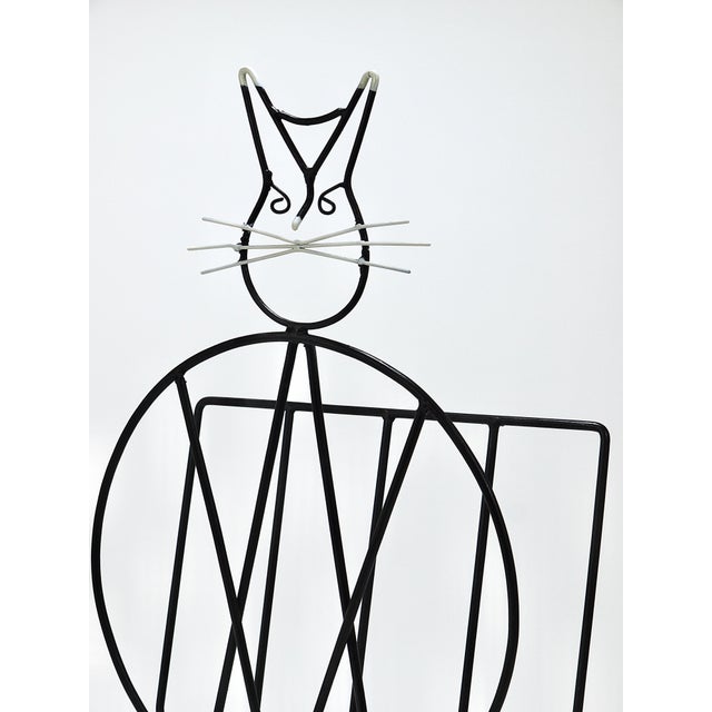 Mid-Century Cat Shaped Magazine Stand in Iron, Italy, 1950s For Sale - Image 13 of 18