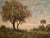 Alexander Helwig Wyant–Dusk Pastoral Meadow W/Sheep–19th Century American Tonalist Oil Painting For Sale - Image 4 of 11