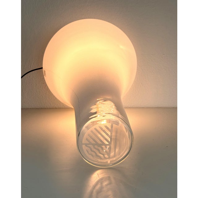 Vintage Italian Table Lamp in Glass by Angelo Mangiarotti, 1990 For Sale - Image 13 of 18