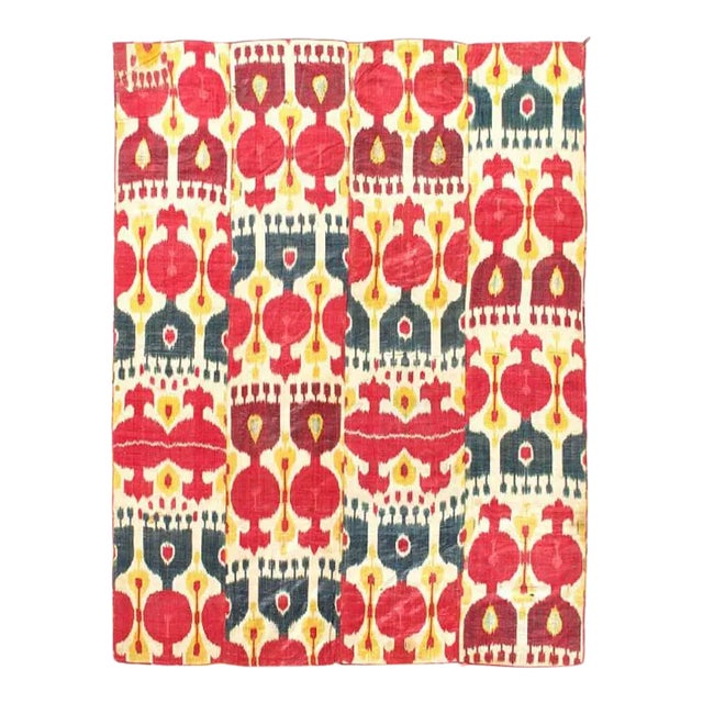 Pasargad DC Artistic Antique Silk Uzbek Ikat Rug For Sale