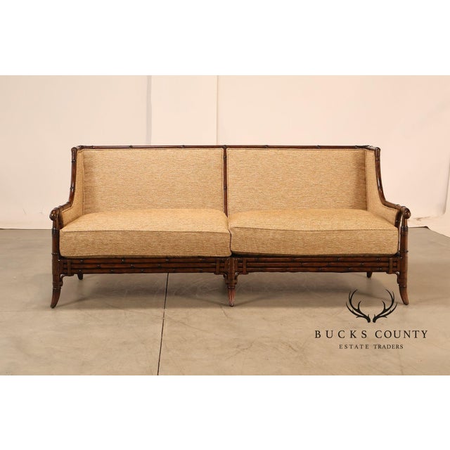 Wood Tommy Bahama Home Upholstered Sofa For Sale - Image 7 of 18