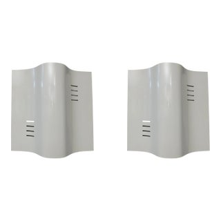 1960s Mid-Century Italian Metal Sconces, a Pair For Sale
