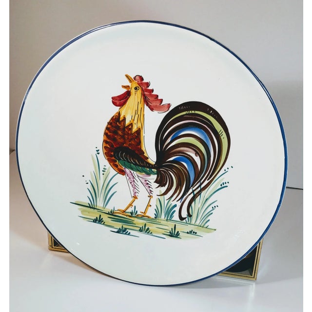 Italian Rooster Platter Italy Pottery Chicken For Sale - Image 4 of 8