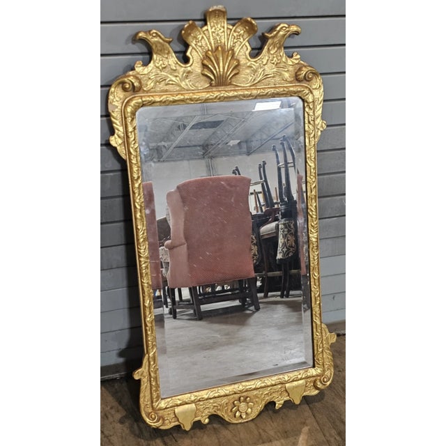 Queen Anne Late 20th Century Friedman Brothers Double Eagle Colonial Williamsburg Gold Gilt Mirror Cw Lg 6 For Sale - Image 3 of 11