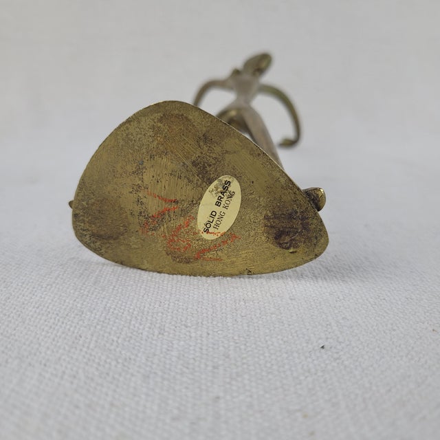 Vintage Solid Brass Abstract Female Figurine MCM Sculpture For Sale - Image 6 of 8