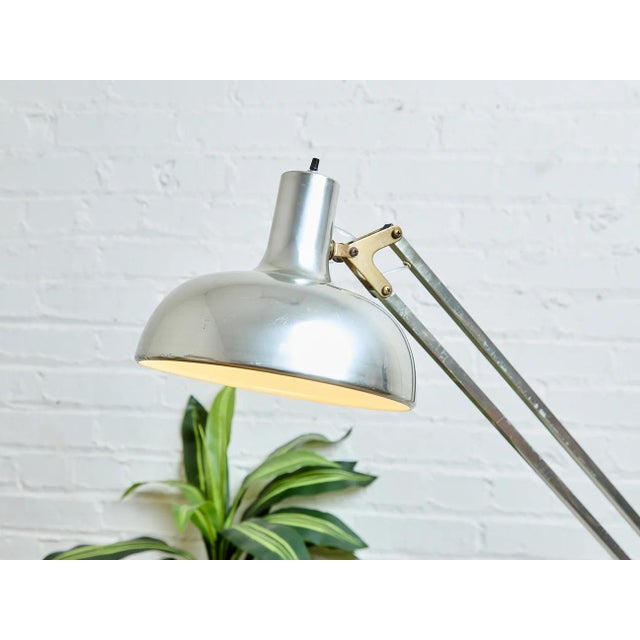 Mid 20th Century Grasshopper Architectural Vintage Adjustable Industrial Floor Lamp For Sale - Image 5 of 12