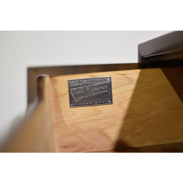 1970s Campaign Style Highboy by Henry M. Goodman Furniture For Sale - Image 14 of 15