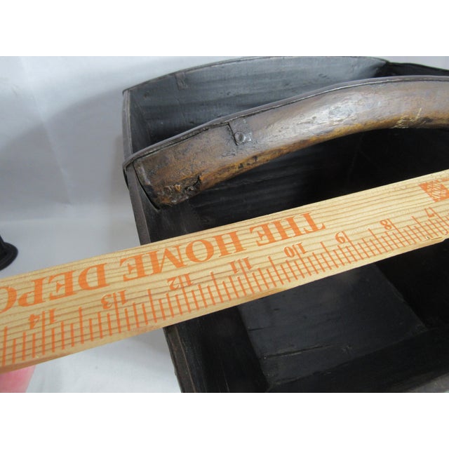 Rustic Antique Chinese Rice Wedding Bucket Basket For Sale - Image 12 of 14