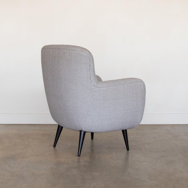 Blue 1960s Italian Upholstered Chair For Sale - Image 8 of 14