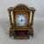 Vintage Table Clock Support Pendulum Temple Wood Columns Drawer For Sale - Image 6 of 11