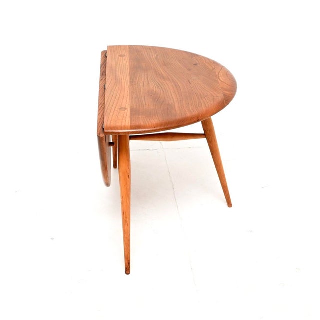 1960s Vintage Drop Leaf Coffee Table in Elm from Ercol, 1960 For Sale - Image 5 of 7