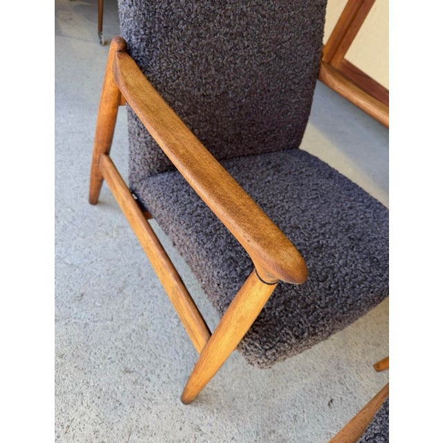 Set of Mid-Century Armchair and Ottoman from Edmund Homa, 1960s For Sale - Image 6 of 15