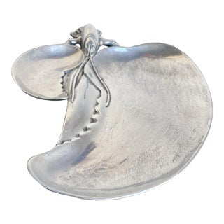 1970s Bruce Fox Lobster Sculptural Serving Tray Platter For Sale