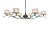 Global Views Polished Nickel French Curve Chandelier For Sale