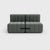 Not Yet Made - Made To Order Curt Modular Set - Flexible 2-Seater - Sera - Gravel (Grey) by Ambivalenz, Set of 4 For Sale - Image 5 of 5