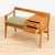 1960s Mid Century Entryway Bench in Teak & Green For Sale - Image 10 of 10