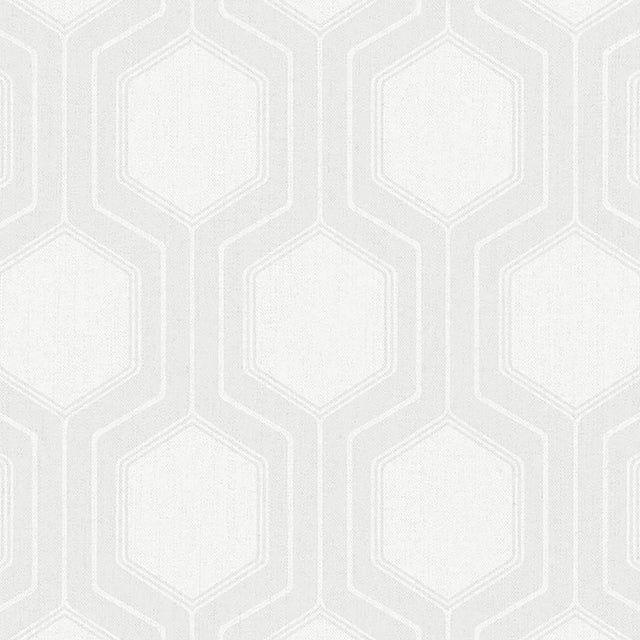 Borastapeter Graphic Hexagon Wallpaper in Bone For Sale