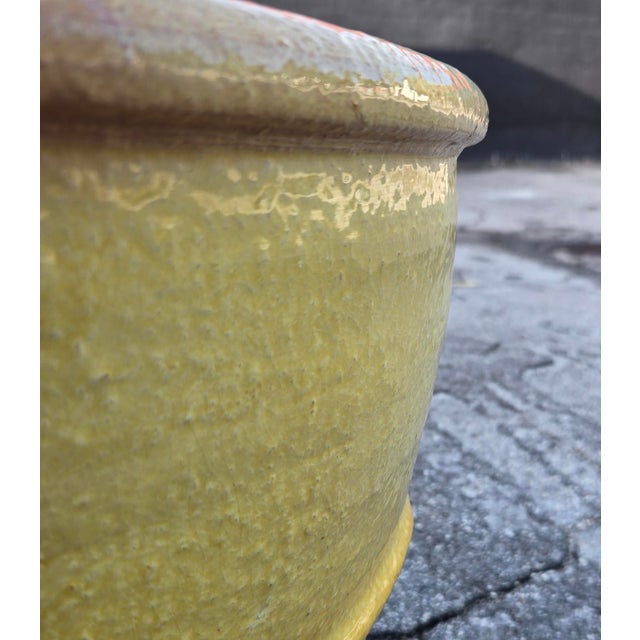 Copilot Said: Moroccan Handcrafted Pottery Planter / Golden Yellow For Sale - Image 4 of 6