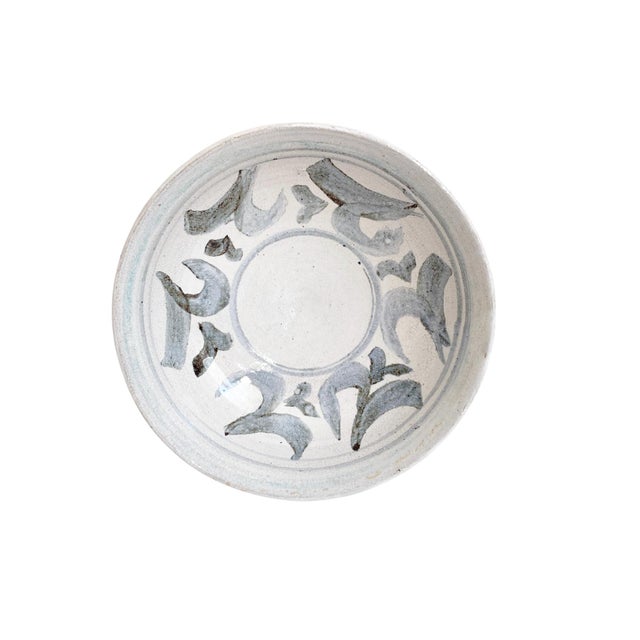 Elevate your dining experience with our Artisan Signed Wheel Thrown Pottery Bowl, featuring a stunning abstract blue hand-...