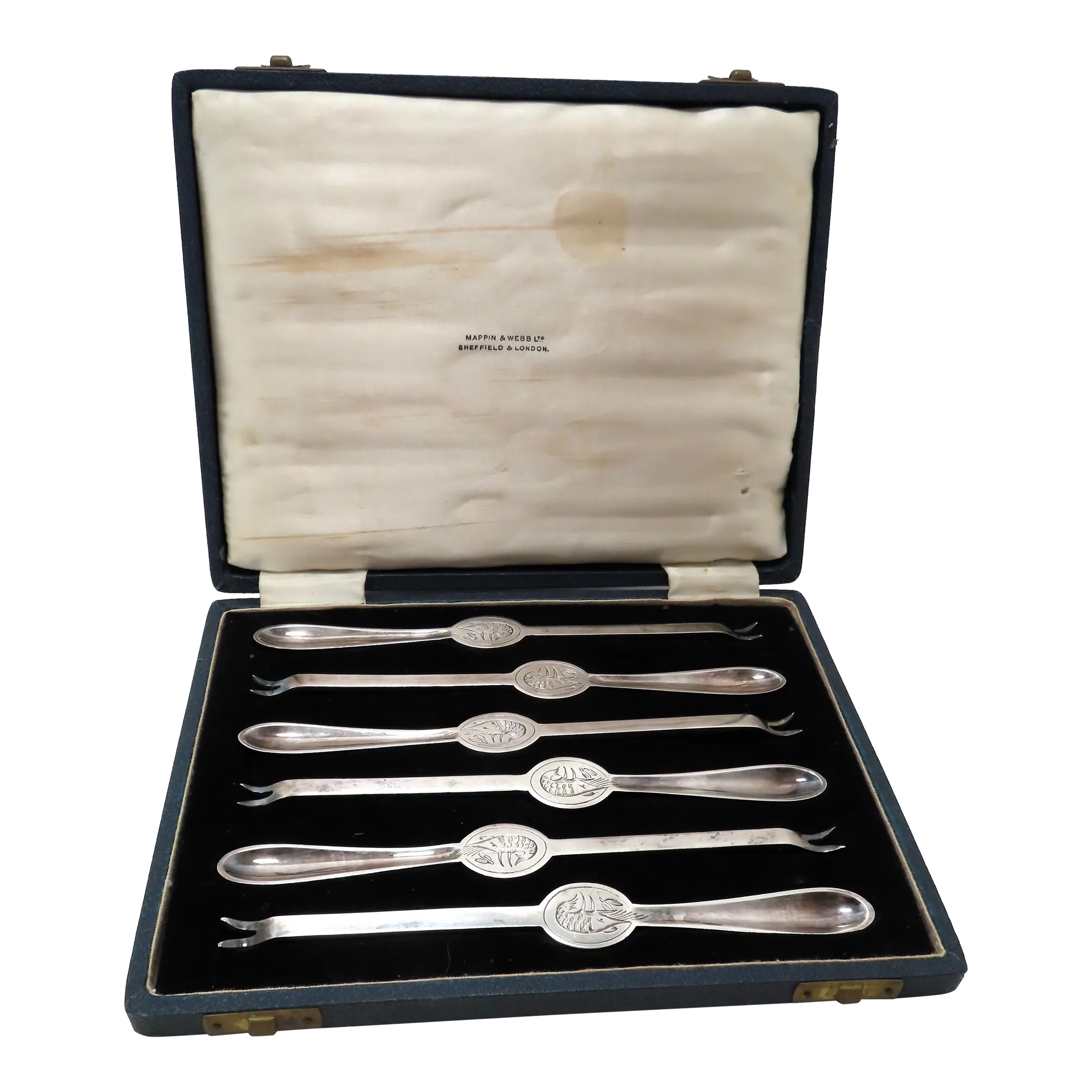 Antique Sheffield Silverplate Seafood Lobster & Crab Pick Set by