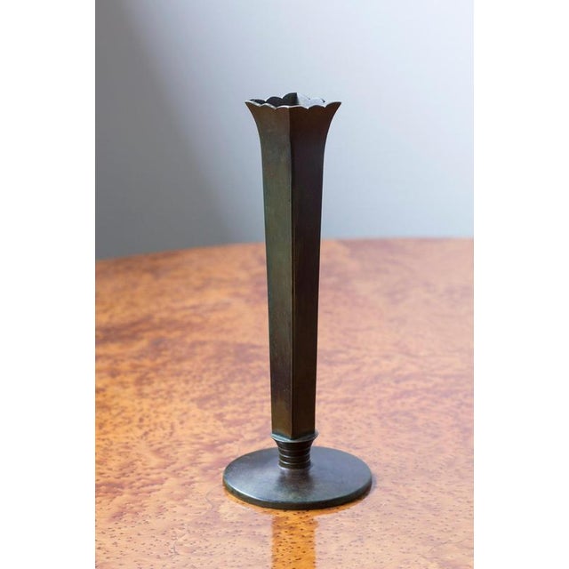 Orchid vase designed and made by gab, guldsmedaktiebolaget. Produced in stockholm, sweden during the 1930s. Made from...