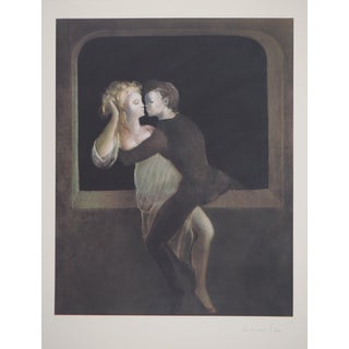 Léonor Fini, Lovers on the Balcony, Original Signed Screenprint For Sale