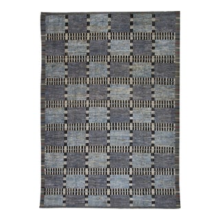 Oriental Hand Knotted Rug Turkish Modern 9'1" x 12'1" For Sale