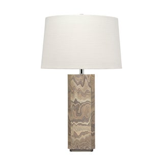 Canyon Table Lamp, Sand Grey Wood Veneer For Sale