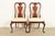 Thomasville Queen Anne Carved Solid Mahogany Side Chairs or Dining Chairs, Pair For Sale - Image 14 of 14