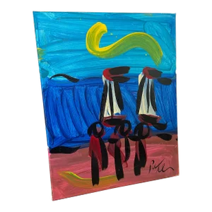 1970s Peter Keil Landscape Painting on Canvas