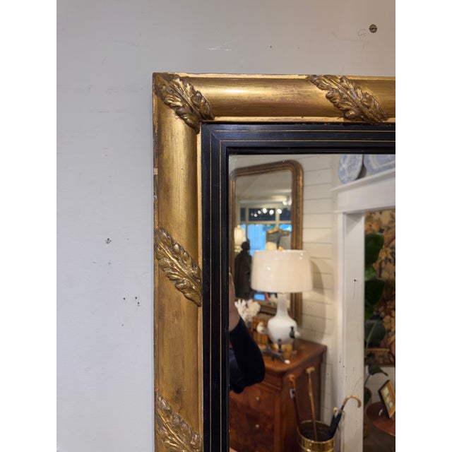 19th Century Ebony and Gold Restoration Mirror For Sale In Nashville - Image 6 of 9