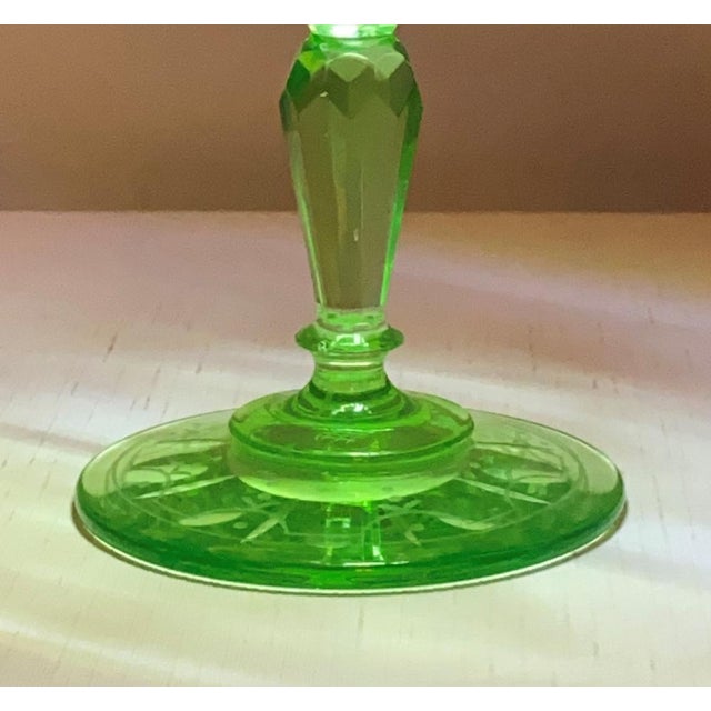 Crystal Sherry Glass with Green Maria Theresia Decor by Stefan Rath for Josef Lobmeyr, Austria, 1910s, Set of 6 For Sale - Image 11 of 14