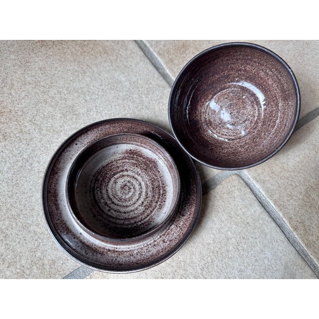 Ceramic Handmade Ceramic Butter Dish from Serocka, Germany, 1970s For Sale - Image 7 of 9