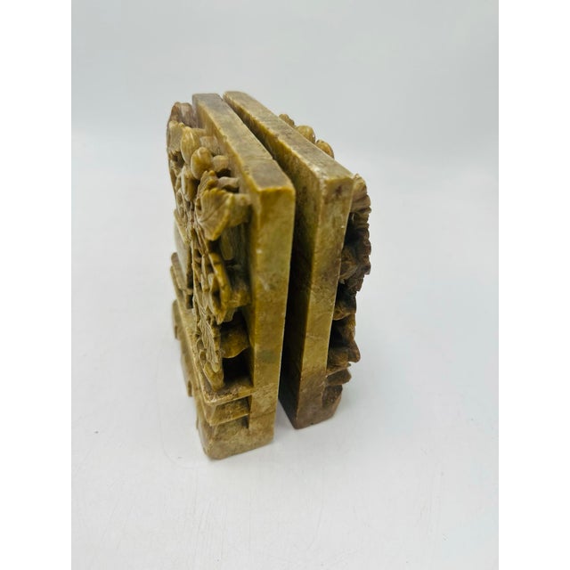 Stone Carved Stone Bookends For Sale - Image 7 of 8