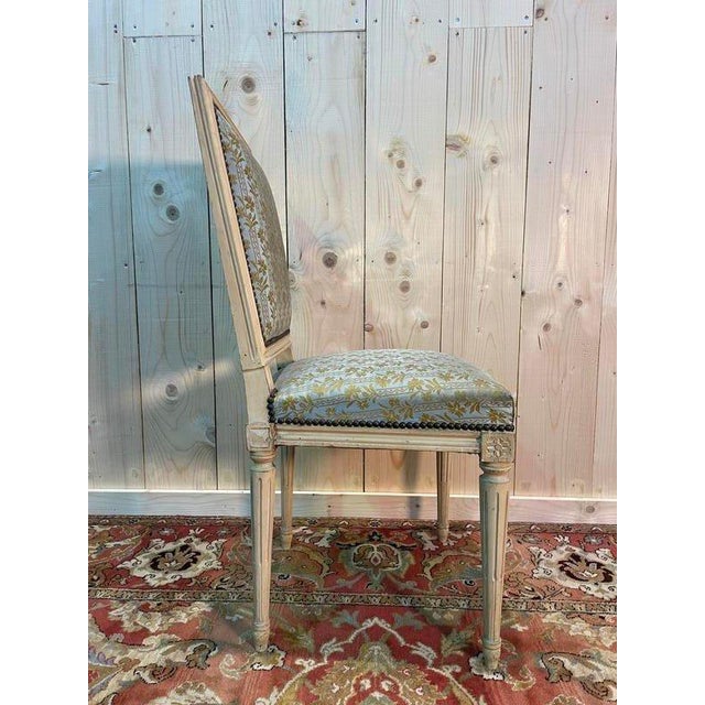 Louis XVI Chairs in Beige, Set of 6 For Sale - Image 9 of 10