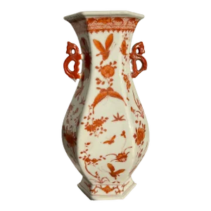 Chinese Export Porcelain Iron Red Vase