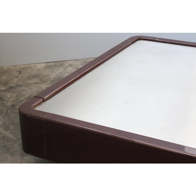 Maroon Caori Coffee Table with Record Storage, 1960s For Sale - Image 8 of 10